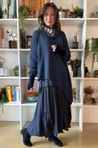 Paloma Pouf Layering Dress Navy